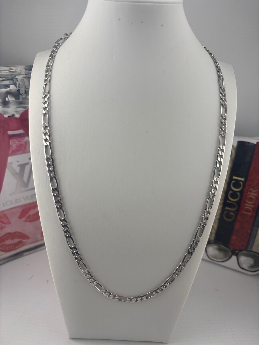 Men's Figaro Chain Necklace - Silver